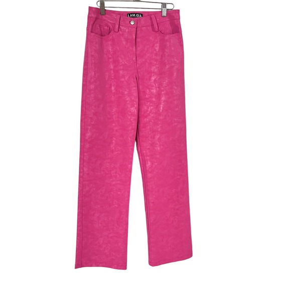 I.am.Gia BARBIE PINK Faux Leather Pants Women Size Small - Picture 6 of 15